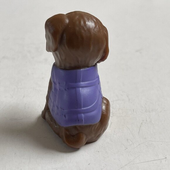 Barbie Mattel Chelsea Pet Animal Brown Winking Dog With Purple Vest - Picture 3 of 7